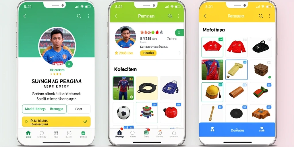 Grafik detail yang menggambarkan tema permainan.